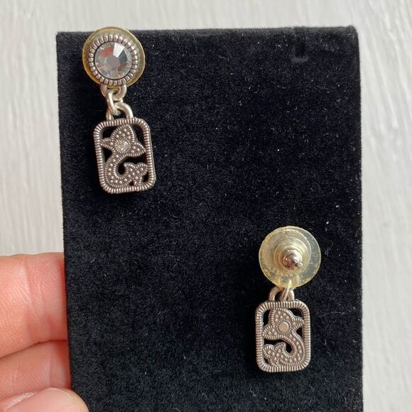 Brighton retired Pacific Heights silver dangle post earrings - Picture 3 of 4